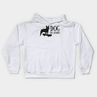 bulldog on board Kids Hoodie